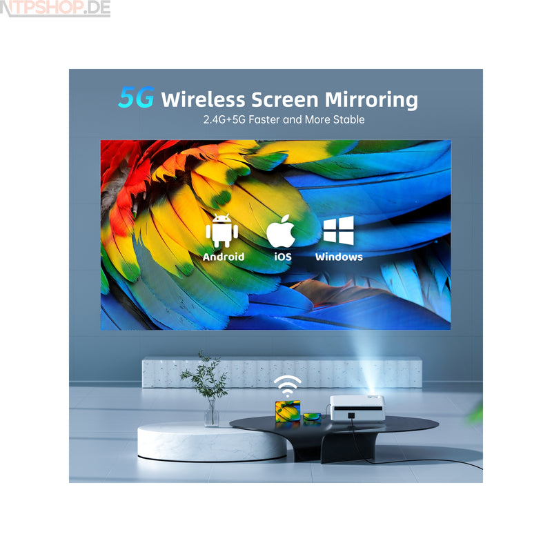 Laden Sie das Bild in Galerie -Viewer, VANKYO V630W WiFi Beamer mit7000 Lux Helligkeit, Native 1080p Auflösung und 5G WiFi