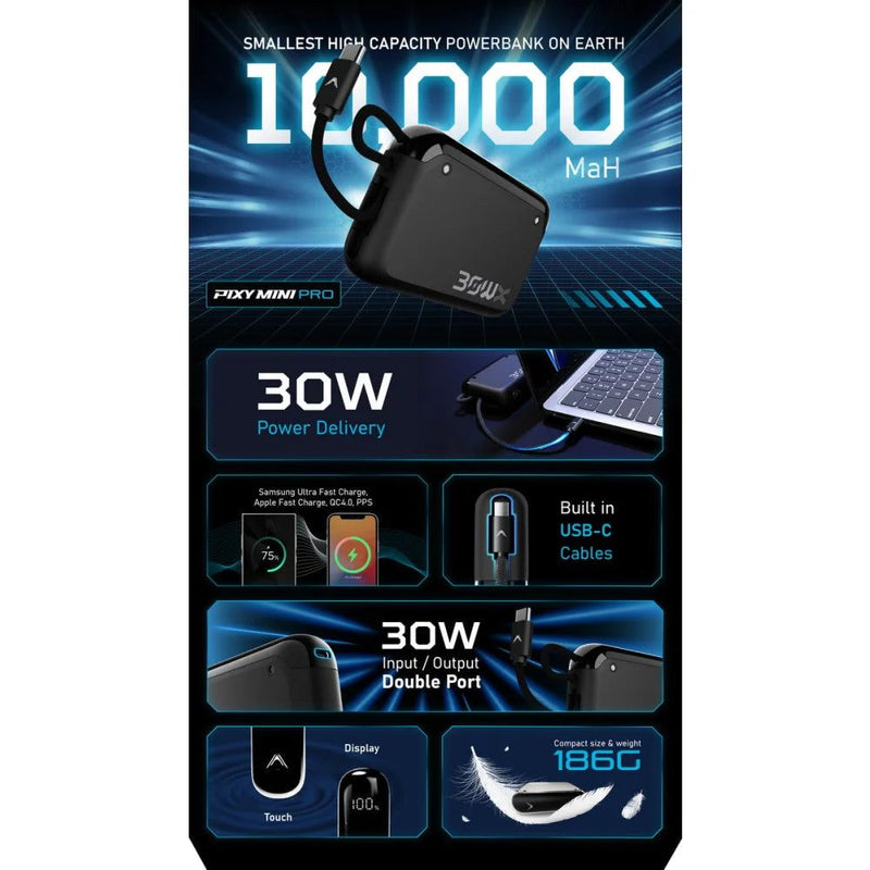 Laden Sie das Bild in Galerie -Viewer, Futurizta Pixy Mini Pro Ultra Compact Powerbank 30W, 10.000mAh