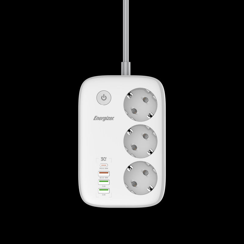 Laden Sie das Bild in Galerie -Viewer, Energizer EPB2500W02EU - WiFi-gesteuerte Steckdosenleiste mit 30 W PD und Überspannungsschutz