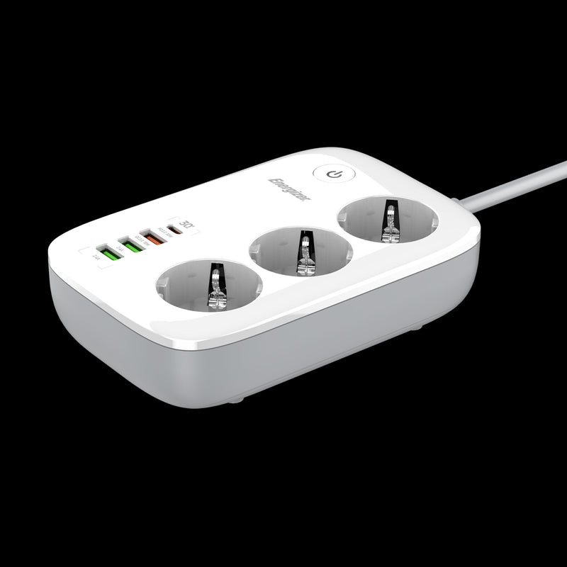 Laden Sie das Bild in Galerie -Viewer, Energizer EPB2500W02EU - WiFi-gesteuerte Steckdosenleiste mit 30 W PD und Überspannungsschutz