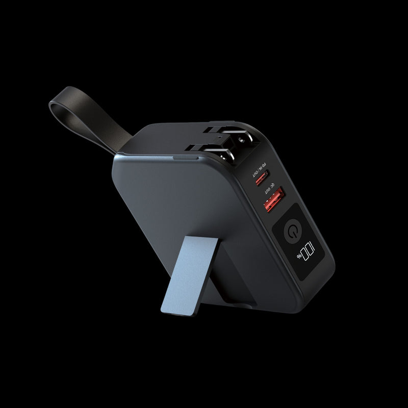 Laden Sie das Bild in Galerie -Viewer, Energizer QM10001AC - 10K magnetische kabellose Powerbank mit 20 W PD, integriertem Netzstecker und 4 Ausgängen