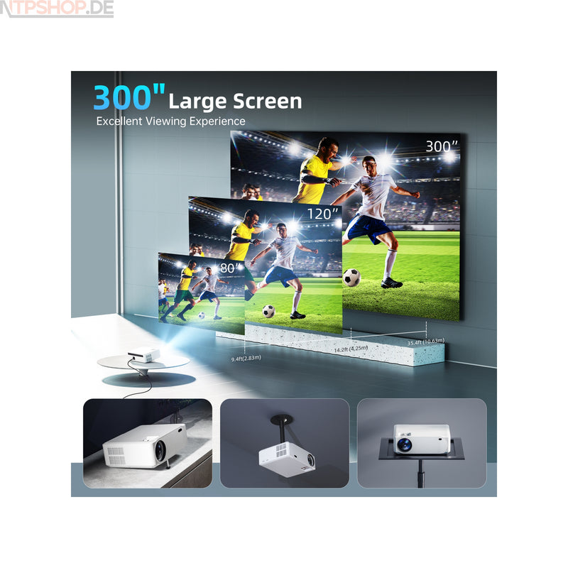 Laden Sie das Bild in Galerie -Viewer, VANKYO V630W WiFi Beamer mit7000 Lux Helligkeit, Native 1080p Auflösung und 5G WiFi