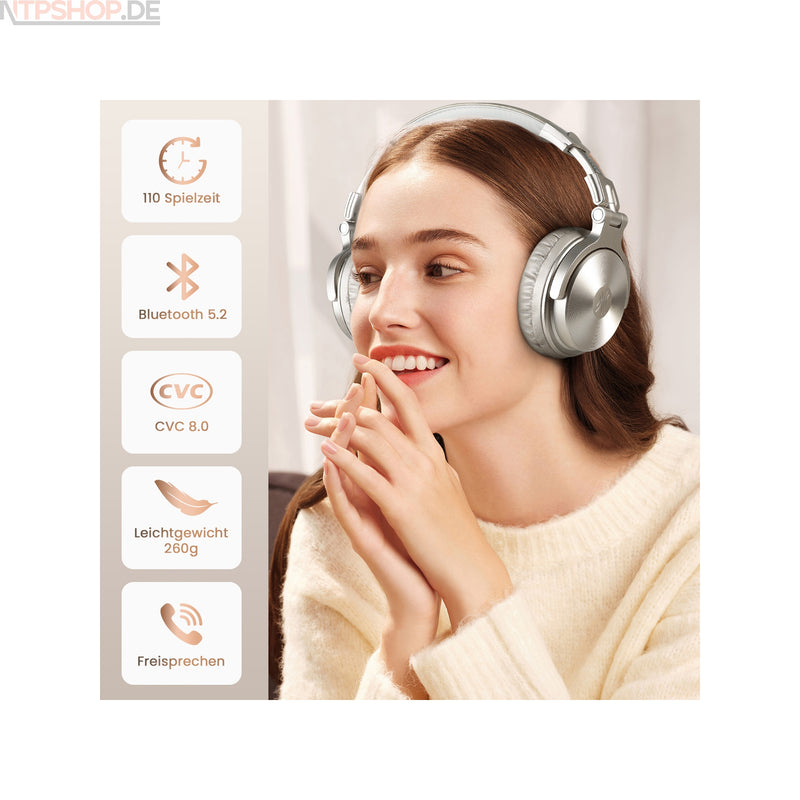 Laden Sie das Bild in Galerie -Viewer, OneOdio Pro C Bluetooth Kopfhörer Over-Ear B-Ware Champagne Gold