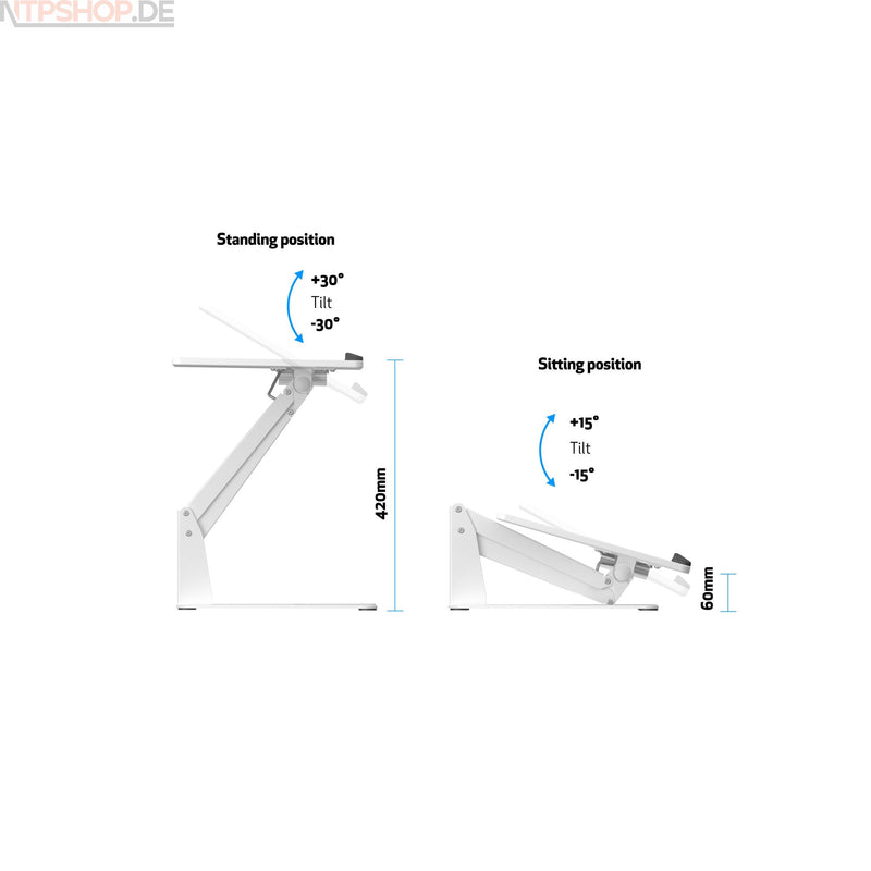 Laden Sie das Bild in Galerie -Viewer, Multibrackets 9141 M Laptop Workstation White - New-Tech-Products GmbH NTP NTPShop.de www.ntpshop.de www.new-tech-products.de all4living Onlineshop Online Store Gadgets Elektrogeräte