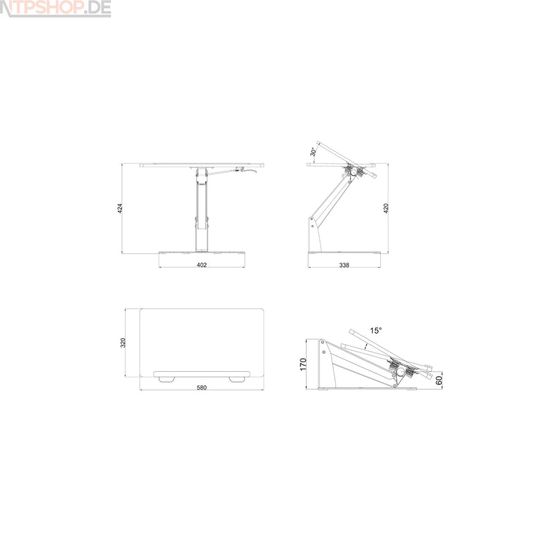 Laden Sie das Bild in Galerie -Viewer, Multibrackets 9141 M Laptop Workstation White - New-Tech-Products GmbH NTP NTPShop.de www.ntpshop.de www.new-tech-products.de all4living Onlineshop Online Store Gadgets Elektrogeräte
