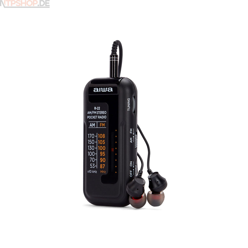 Laden Sie das Bild in Galerie -Viewer, AIWA R-22BK tragbares Mini-Radio B-Ware (R1K3)