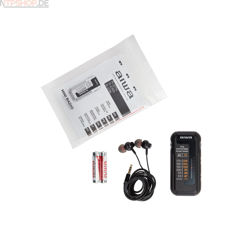 Laden Sie das Bild in Galerie -Viewer, AIWA R-22BK tragbares Mini-Radio B-Ware (R1K3)