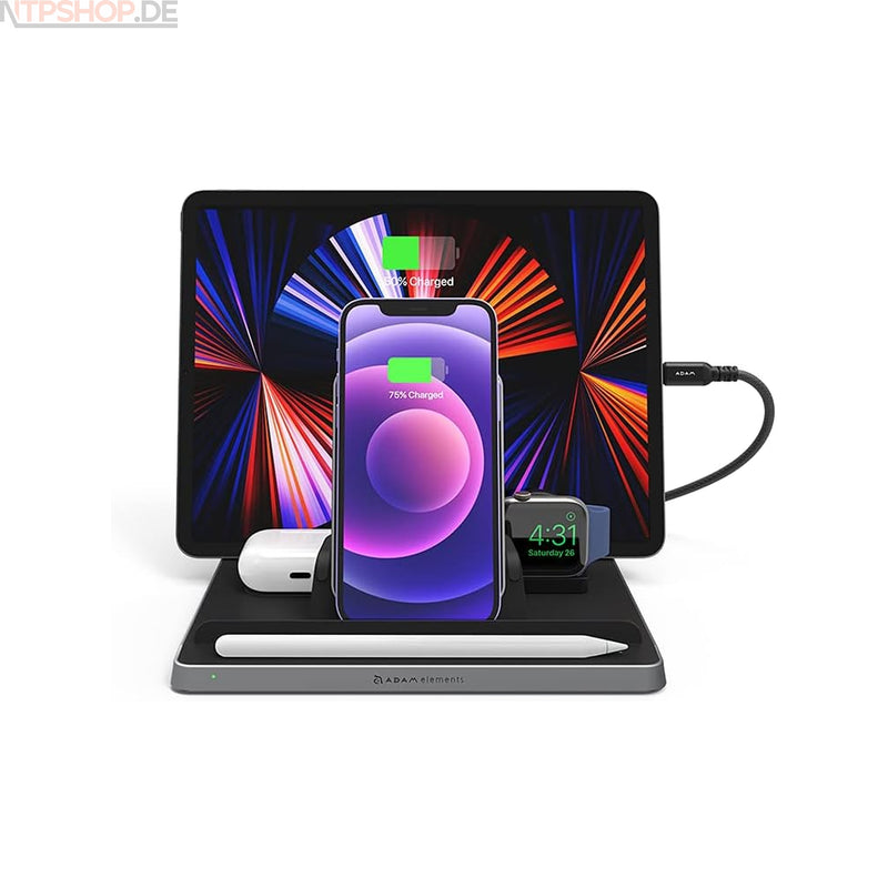 Laden Sie das Bild in Galerie -Viewer, Adam Elements OMNIA Q5 5-in-1 Wireless Ladestation - New-Tech-Products GmbH NTP NTPShop.de www.ntpshop.de www.new-tech-products.de all4living Onlineshop Online Store Gadgets Elektrogeräte