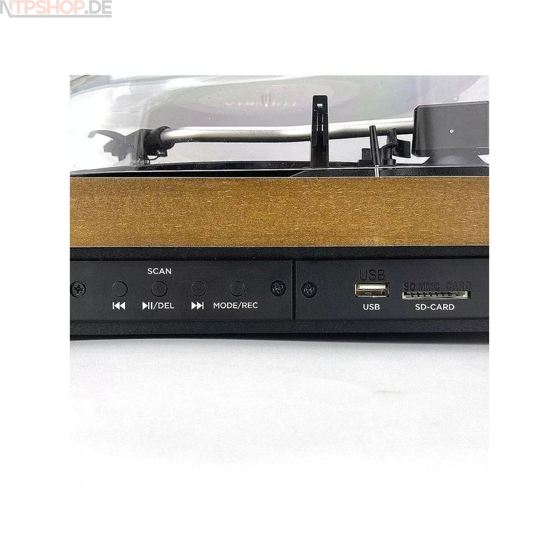 Laden Sie das Bild in Galerie -Viewer, Aiwa GBTUR-120WD Plattenspieler und Digitalisierer aus Holz