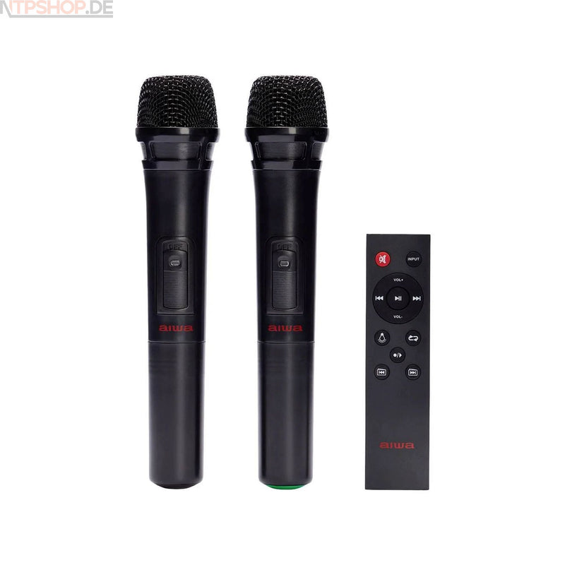 Laden Sie das Bild in Galerie -Viewer, Aiwa KTBUS-900 Tragbares Karaoke Musiksystem mit LED Beleuchtung B-Ware