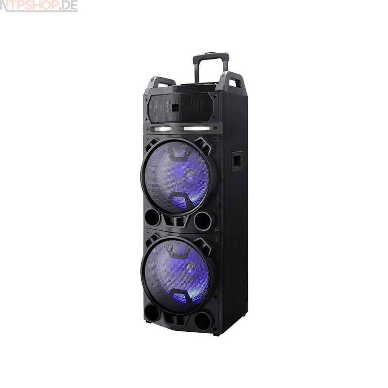 Laden Sie das Bild in Galerie -Viewer, Aiwa KTBUS-900 Tragbares Karaoke Musiksystem mit LED Beleuchtung B-Ware