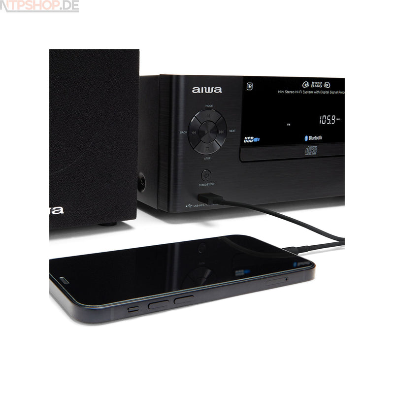 Laden Sie das Bild in Galerie -Viewer, Aiwa MSBTU-500 Mini-Stereo Hi-Fi System B-Ware (R2F3)