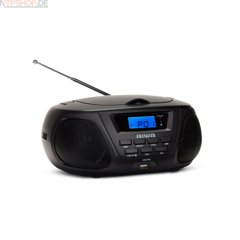 Laden Sie das Bild in Galerie -Viewer, Aiwa BBTU-300BKMKII Boombox mit CD, MP3, USB, Bluetooth und FM Radio - New-Tech-Products GmbH NTP NTPShop.de www.ntpshop.de www.new-tech-products.de all4living Onlineshop Online Store Gadgets Elektrogeräte