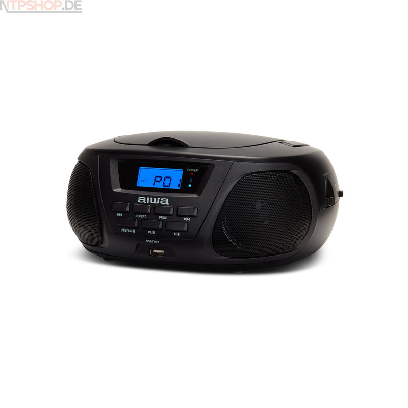 Laden Sie das Bild in Galerie -Viewer, Aiwa BBTU-300BKMKII Boombox mit CD, MP3, USB, Bluetooth und FM Radio - New-Tech-Products GmbH NTP NTPShop.de www.ntpshop.de www.new-tech-products.de all4living Onlineshop Online Store Gadgets Elektrogeräte