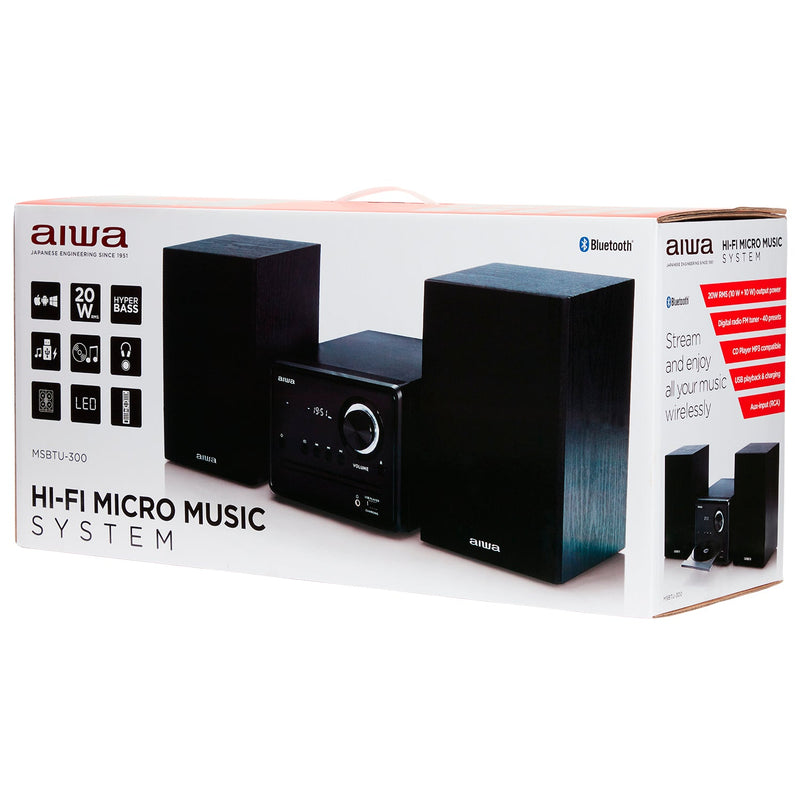 Laden Sie das Bild in Galerie -Viewer, Aiwa MSBTU-300 HiFi Micro-System mit Bluetooth - New-Tech-Products GmbH NTP NTPShop.de www.ntpshop.de www.new-tech-products.de all4living Onlineshop Online Store Gadgets Elektrogeräte