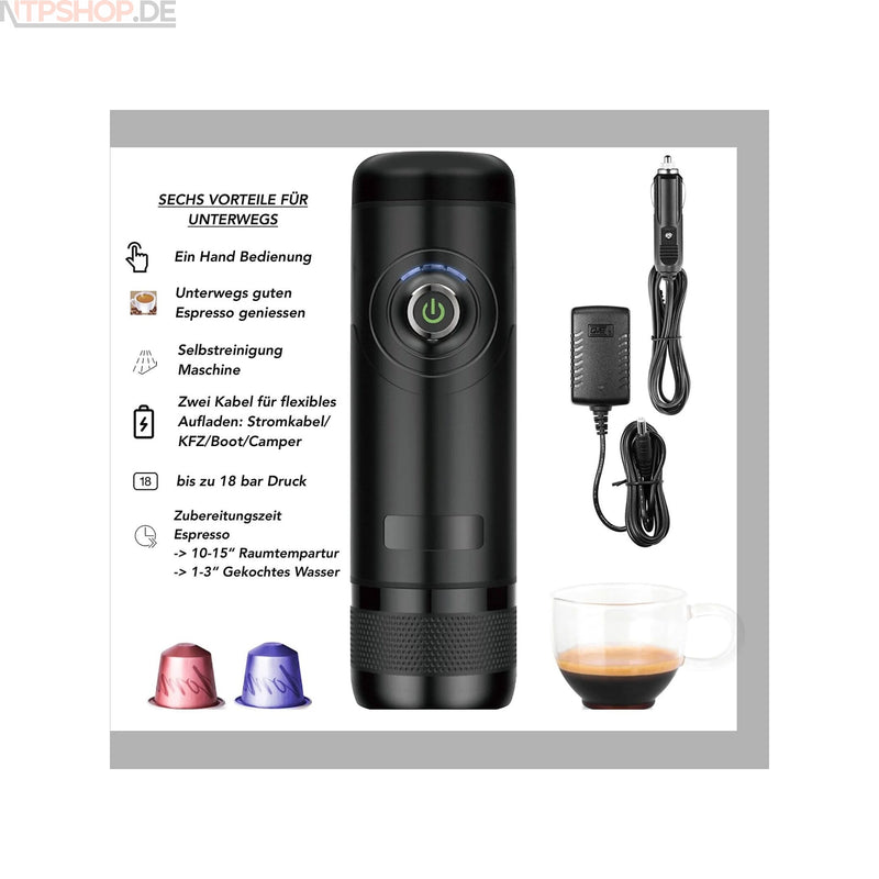 Laden Sie das Bild in Galerie -Viewer, Dreiklang - be smart® tragbare Espressomaschine mit wiederaufladbarem Akku (CP009)
