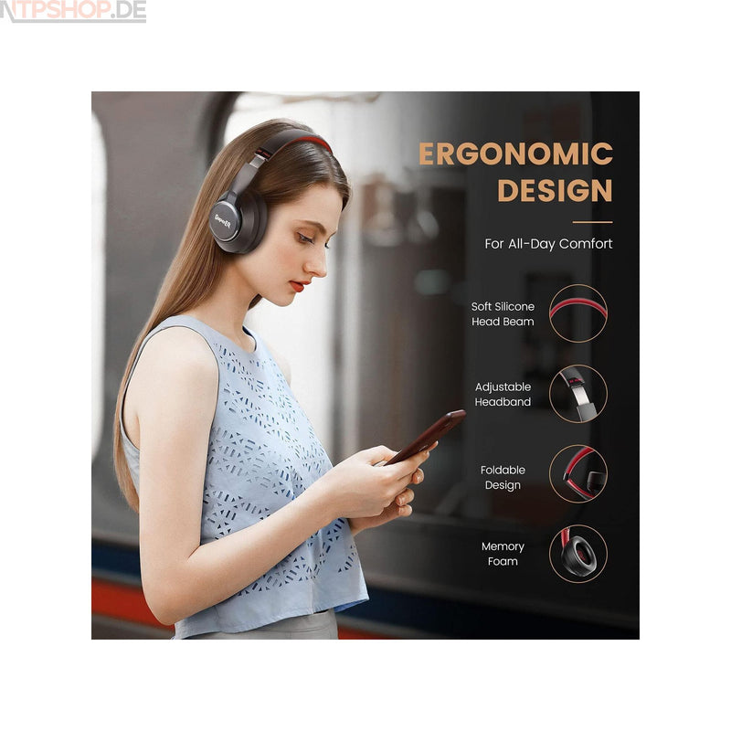 Laden Sie das Bild in Galerie -Viewer, Eksa SuperEQ S1 Active Noise Cancelling Over-Ear Bluetooth Kopfhörer Mikrofon