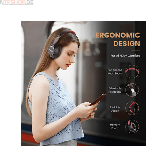 Eksa SuperEQ S1 Active Noise Cancelling Over-Ear Bluetooth Kopfhörer Mikrofon