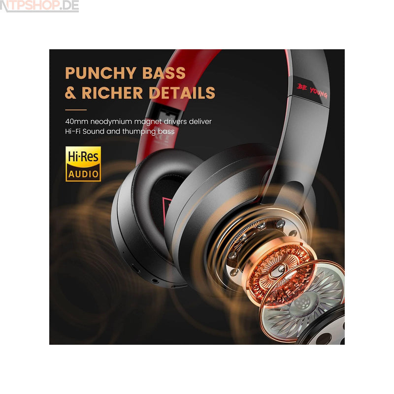 Laden Sie das Bild in Galerie -Viewer, Eksa SuperEQ S1 Active Noise Cancelling Over-Ear Bluetooth Kopfhörer Mikrofon