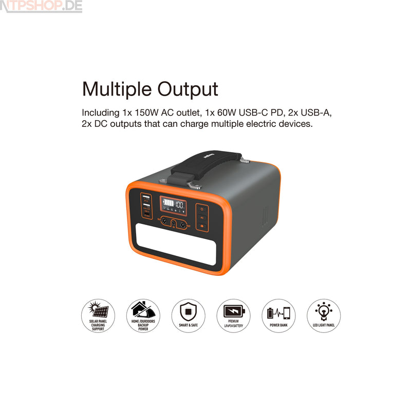 Laden Sie das Bild in Galerie -Viewer, Energizer PPS240W2 Powerstation mit 72000 mAh und 150W AC Ausgang - New-Tech-Products GmbH NTP NTPShop.de www.ntpshop.de www.new-tech-products.de all4living Onlineshop Online Store Gadgets Elektrogeräte
