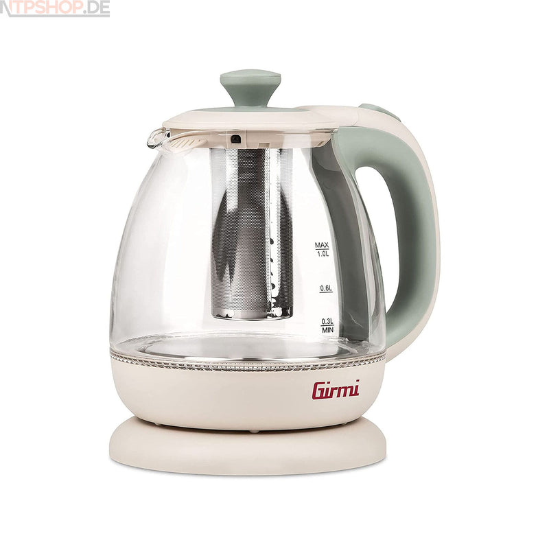 Laden Sie das Bild in Galerie -Viewer, Girmi BL4105 Wasserkocher + Teekessel in einem Glaskanne Teesieb Küche 1 Liter - New-Tech-Products GmbH NTP NTPShop.de www.ntpshop.de www.new-tech-products.de all4living Onlineshop Online Store Gadgets Elektrogeräte