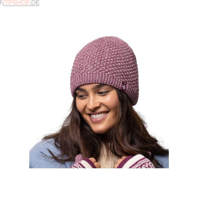 Laden Sie das Bild in Galerie -Viewer, Heat Holders Damen Mütze rosa Winter Warm Strick Beanie mit Fleecefutter Thermo