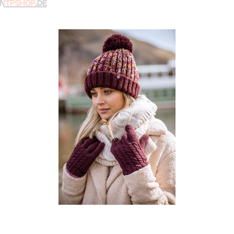 Laden Sie das Bild in Galerie -Viewer, Heat Holders BSHH791OS Damenmütze EIDDA texturiert mit PomPom
