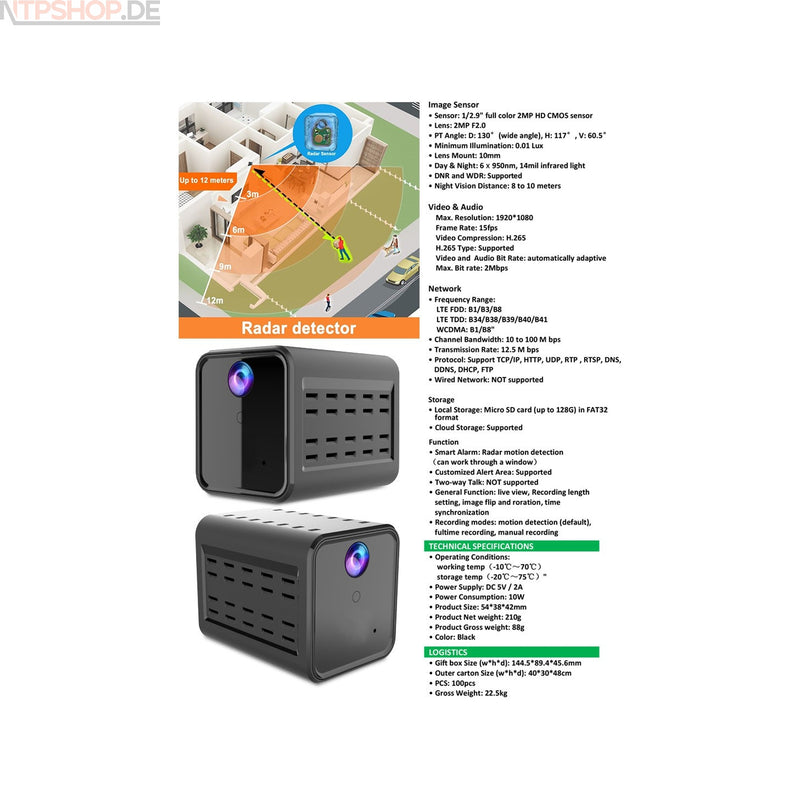 Laden Sie das Bild in Galerie -Viewer, Javiscam - 4G Mini Überwachungskamera mit Radartechnik