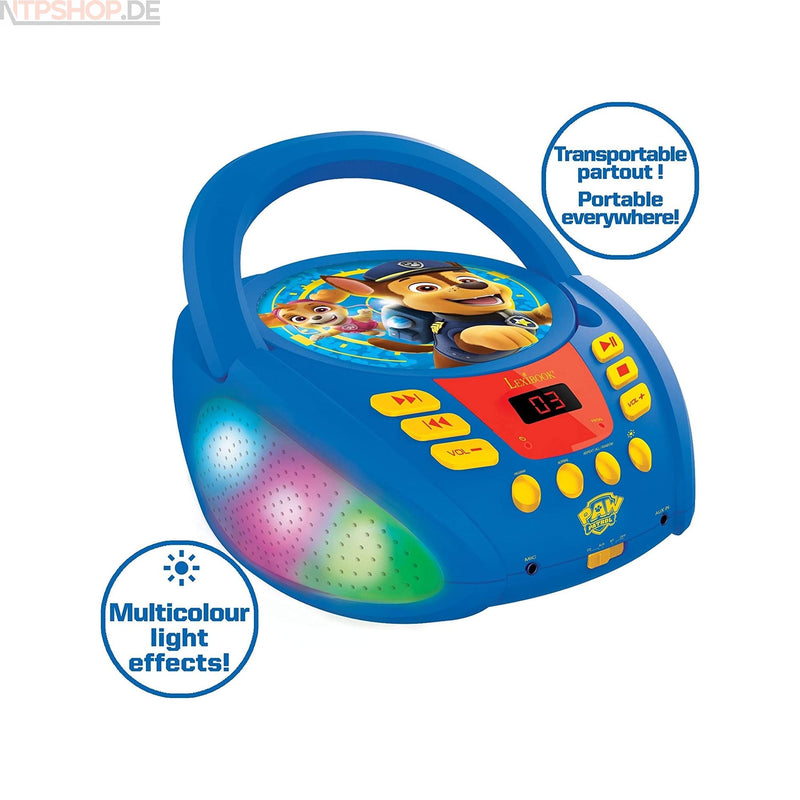Laden Sie das Bild in Galerie -Viewer, Lexibook RCD109PA Paw Patrol CD-Player mit LED Beleuchtung - New-Tech-Products GmbH NTP NTPShop.de www.ntpshop.de www.new-tech-products.de all4living Onlineshop Online Store Gadgets Elektrogeräte