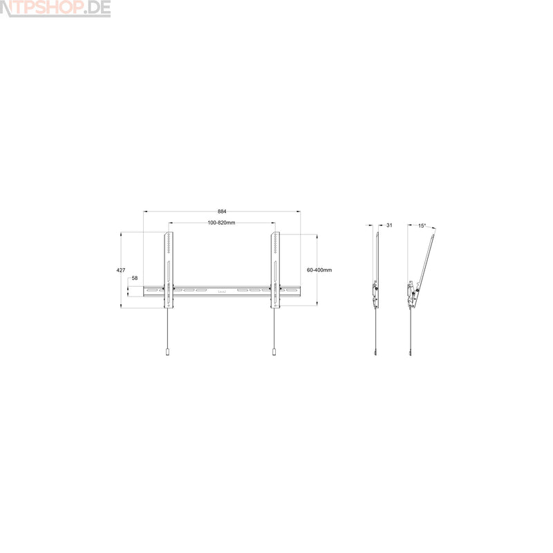 Laden Sie das Bild in Galerie -Viewer, Multibrackets 0995 M Universal Wallmount Tilt Air Large Black - New-Tech-Products GmbH NTP NTPShop.de www.ntpshop.de www.new-tech-products.de all4living Onlineshop Online Store Gadgets Elektrogeräte