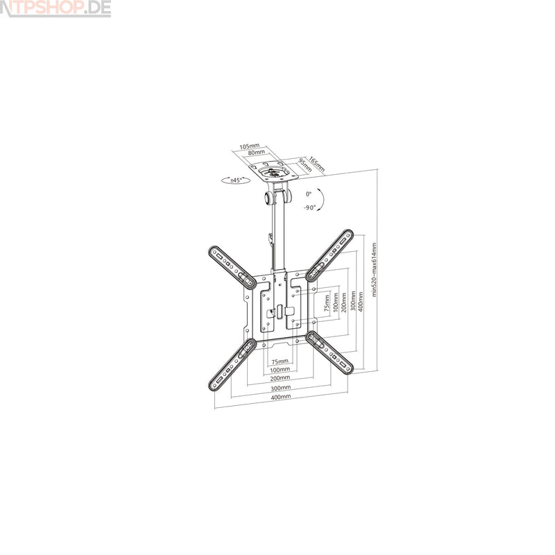 Laden Sie das Bild in Galerie -Viewer, Multibrackets 3090 M VESA Flip Down Large Black - New-Tech-Products GmbH NTP NTPShop.de www.ntpshop.de www.new-tech-products.de all4living Onlineshop Online Store Gadgets Elektrogeräte
