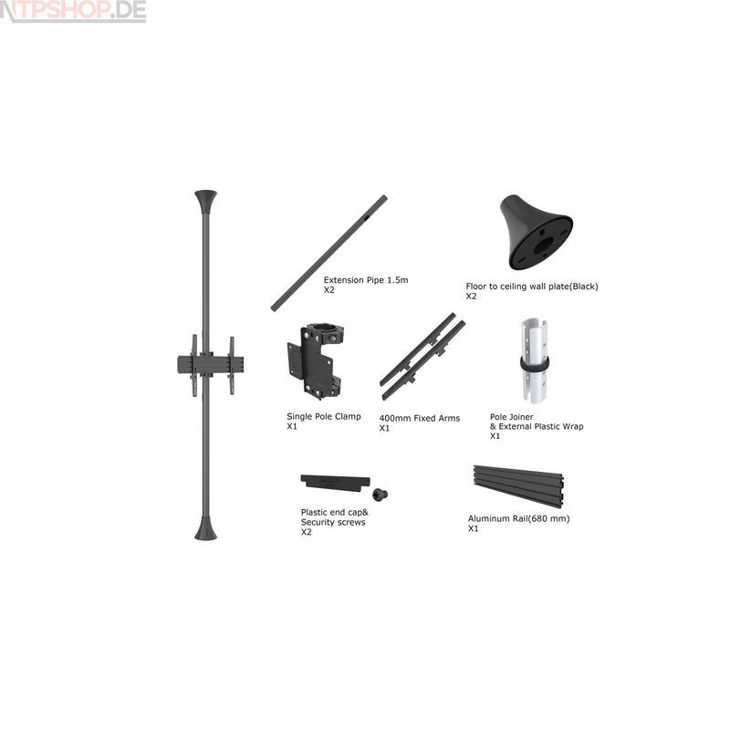 Laden Sie das Bild in Galerie -Viewer, Multibrackets 3620 M Floor to Ceiling Mount Pro MBFC1U - New-Tech-Products GmbH NTP NTPShop.de www.ntpshop.de www.new-tech-products.de all4living Onlineshop Online Store Gadgets Elektrogeräte