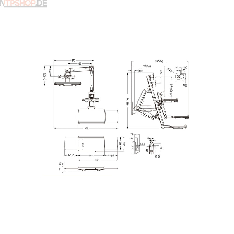 Laden Sie das Bild in Galerie -Viewer, Multibrackets 4351 M Workstation Arm Single - New-Tech-Products GmbH NTP NTPShop.de www.ntpshop.de www.new-tech-products.de all4living Onlineshop Online Store Gadgets Elektrogeräte