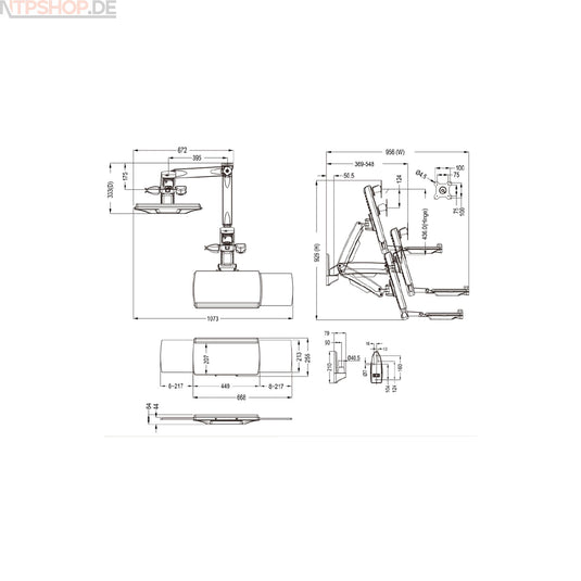 Multibrackets 4351 M Workstation Arm Single - New-Tech-Products GmbH NTP NTPShop.de www.ntpshop.de www.new-tech-products.de all4living Onlineshop Online Store Gadgets Elektrogeräte