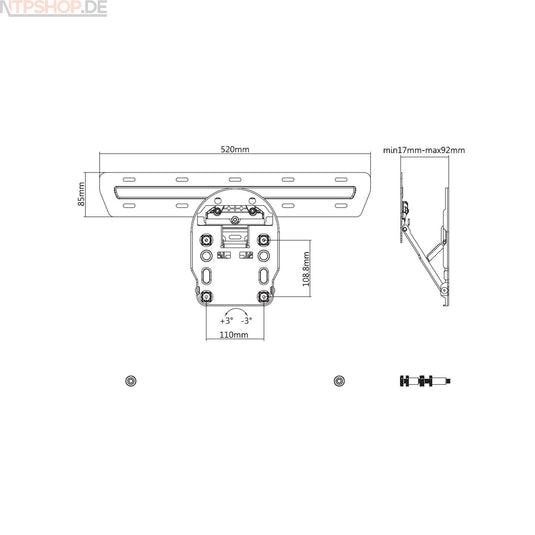 Multibrackets 5464 M QLED Wall Mount - New-Tech-Products GmbH NTP NTPShop.de www.ntpshop.de www.new-tech-products.de all4living Onlineshop Online Store Gadgets Elektrogeräte