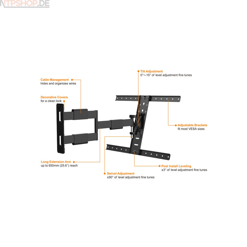 Laden Sie das Bild in Galerie -Viewer, Multibrackets 6184 M VESA Flexarm Thin Black - New-Tech-Products GmbH NTP NTPShop.de www.ntpshop.de www.new-tech-products.de all4living Onlineshop Online Store Gadgets Elektrogeräte