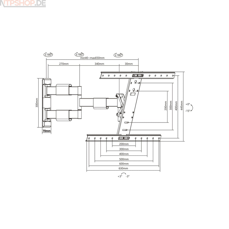 Laden Sie das Bild in Galerie -Viewer, Multibrackets 6184 M VESA Flexarm Thin Black - New-Tech-Products GmbH NTP NTPShop.de www.ntpshop.de www.new-tech-products.de all4living Onlineshop Online Store Gadgets Elektrogeräte