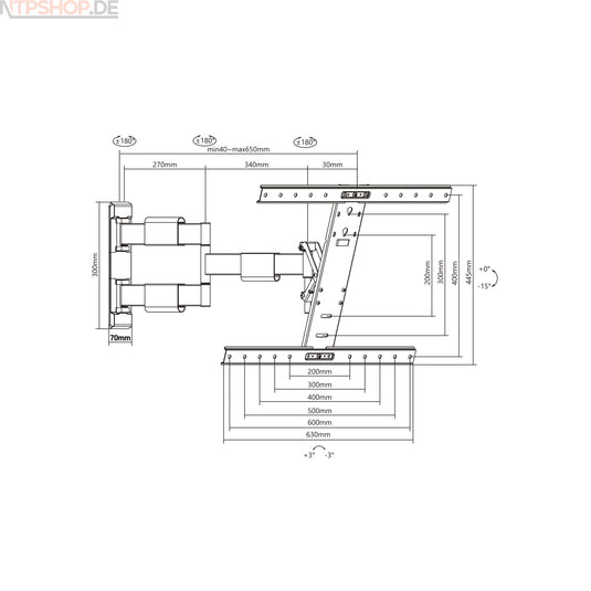 Multibrackets 6184 M VESA Flexarm Thin Black - New-Tech-Products GmbH NTP NTPShop.de www.ntpshop.de www.new-tech-products.de all4living Onlineshop Online Store Gadgets Elektrogeräte