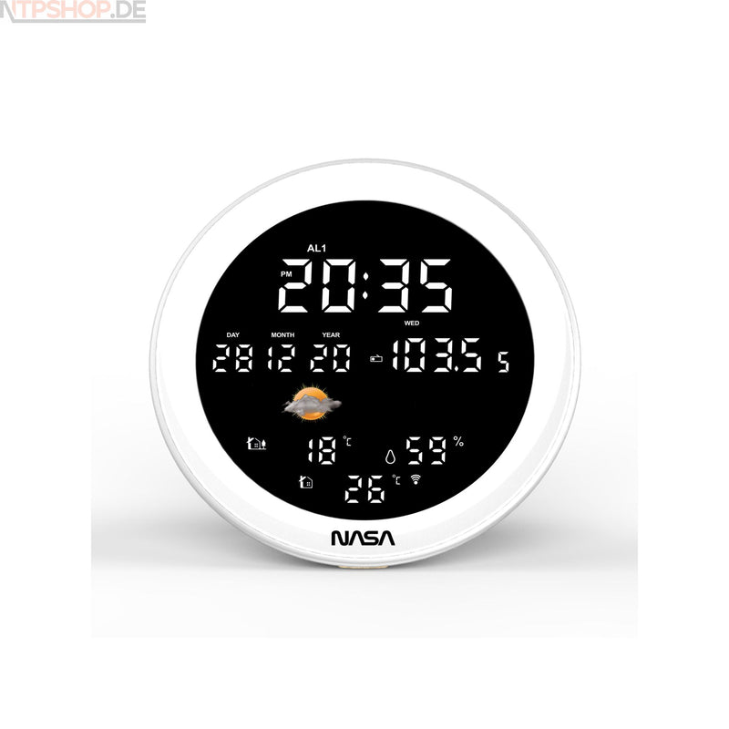 Laden Sie das Bild in Galerie -Viewer, NASA WSP1700WD Wetterstation mit 3 Außensensoren und Bluetooth Lautsprecher B-Ware (R1F1)