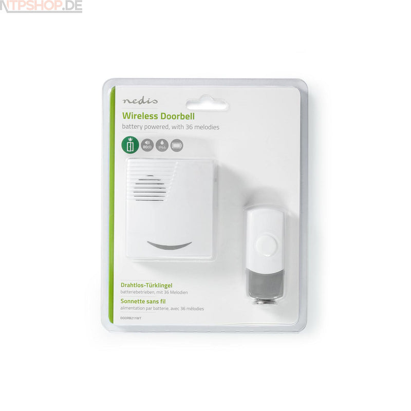 Laden Sie das Bild in Galerie -Viewer, Nedis DOORB211WT wireless Doorbell B-Ware (R1F3)