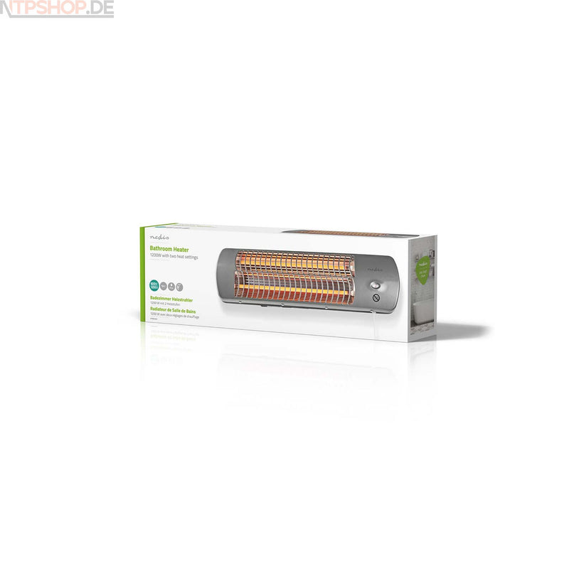 Laden Sie das Bild in Galerie -Viewer, Nedis HTBA10GY Bad-Schnellheizer 1200W 12m² Grau B-Ware (R1F3)