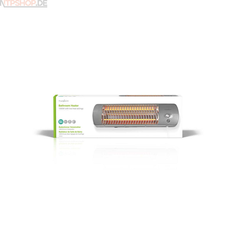 Laden Sie das Bild in Galerie -Viewer, Nedis HTBA10GY Bad-Schnellheizer 1200W 12m² Grau B-Ware (R1F3)
