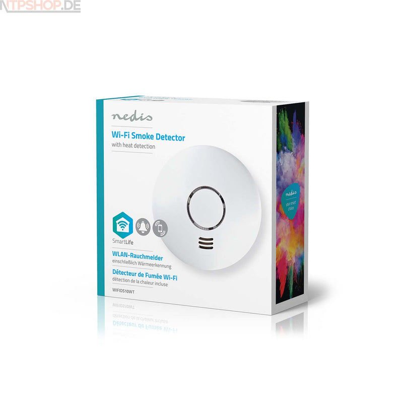 Laden Sie das Bild in Galerie -Viewer, Nedis WIFIDS10WT WLAN Smart-Rauchmelder B-Ware (R1K2)