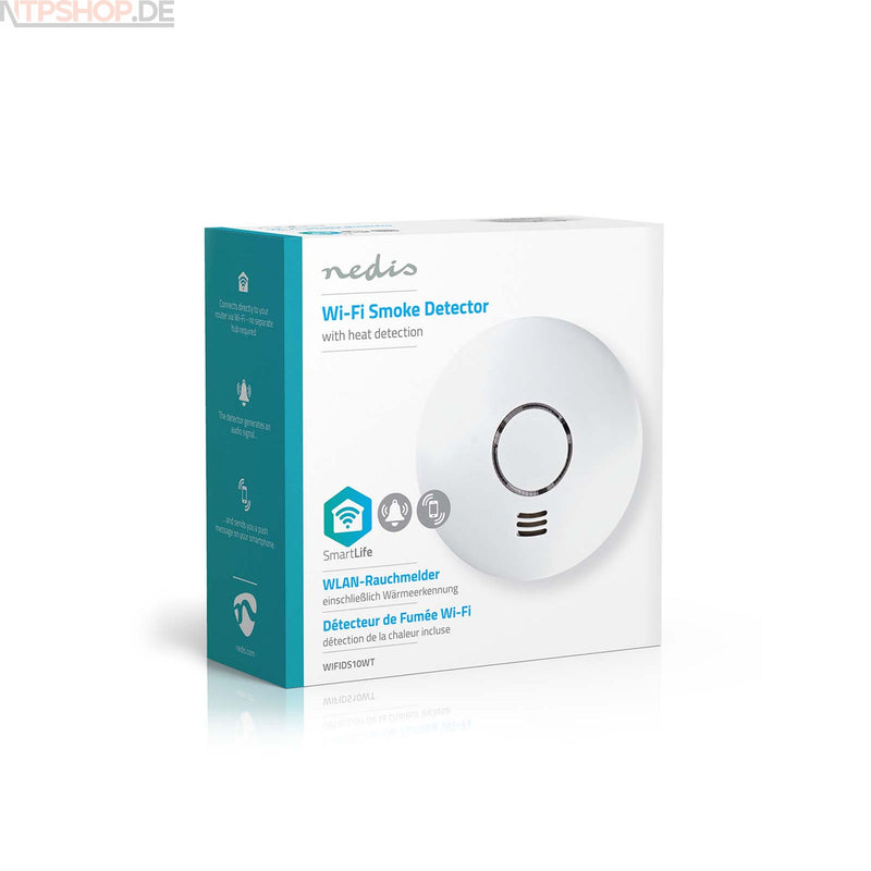 Laden Sie das Bild in Galerie -Viewer, Nedis WIFIDS10WT WLAN Smart-Rauchmelder B-Ware (R1K2)