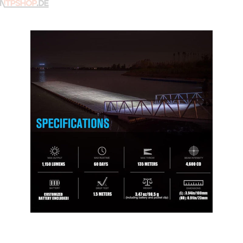 Laden Sie das Bild in Galerie -Viewer, Olight S2R Baton II Taschenlampe mit 1150 Lumen B-Ware (R1K1)