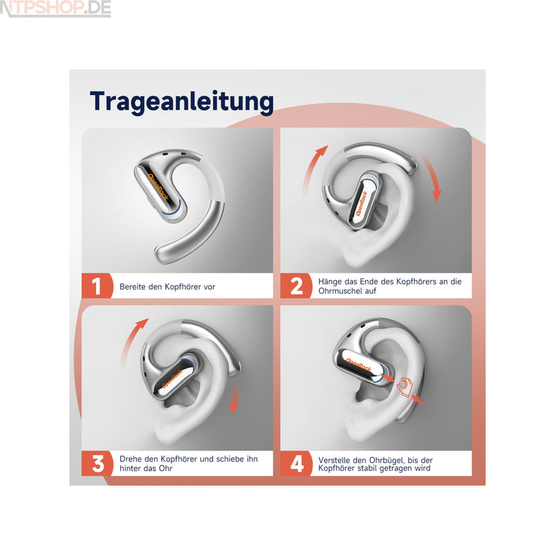 Laden Sie das Bild in Galerie -Viewer, OneOdio OpenRock Pro Ear Air Conduction Kopfhörer - New-Tech-Products GmbH NTP NTPShop.de www.ntpshop.de www.new-tech-products.de all4living Onlineshop Online Store Gadgets Elektrogeräte