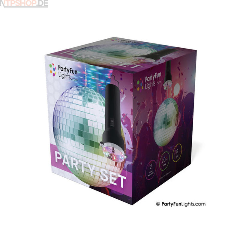 Laden Sie das Bild in Galerie -Viewer, PartyFunLights Rotierende Spiegelkugel Party Set