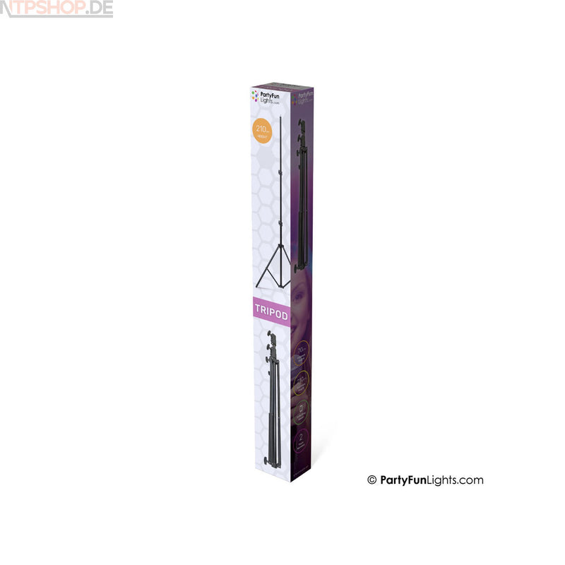 Laden Sie das Bild in Galerie -Viewer, PartyFunLights 86496 Selfie Ring Light Tripod - Max Height 210 cm