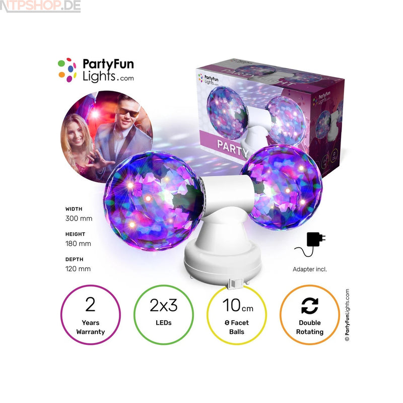 Laden Sie das Bild in Galerie -Viewer, PartyFunLights Rotierendes und Mehrfarbiges Partylicht - New-Tech-Products GmbH NTP NTPShop.de www.ntpshop.de www.new-tech-products.de all4living Onlineshop Online Store Gadgets Elektrogeräte