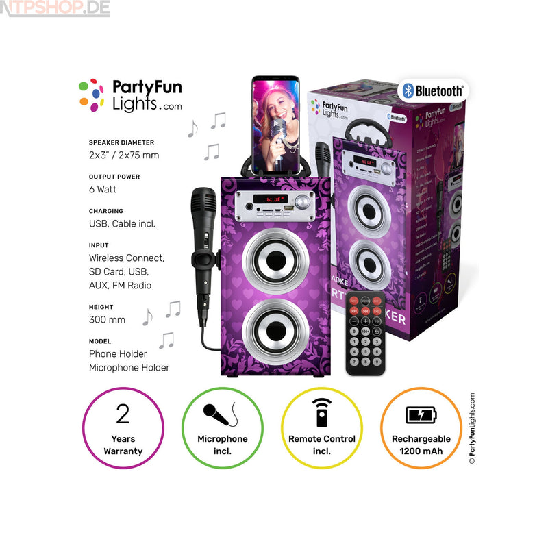 Laden Sie das Bild in Galerie -Viewer, PartyFunLights Karaoke Party Lautsprecher mit Bluetooth - New-Tech-Products GmbH NTP NTPShop.de www.ntpshop.de www.new-tech-products.de all4living Onlineshop Online Store Gadgets Elektrogeräte
